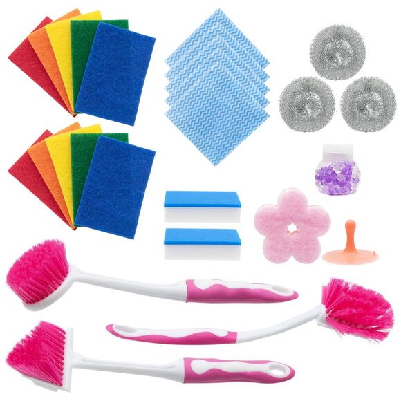 Smart Home 25 Piece Ultimate Kitchen Cleaning Brush and Scrubber Bundle - Picture 1 of 10